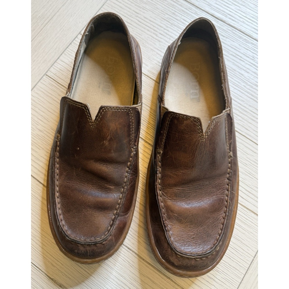 Born‎ Men's Brown Leather Slip On Loafers. Sz 8.5M